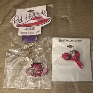 Red Hat Beauties come hither! Red Hattitude Red Hat Brooch/ keychain Collection